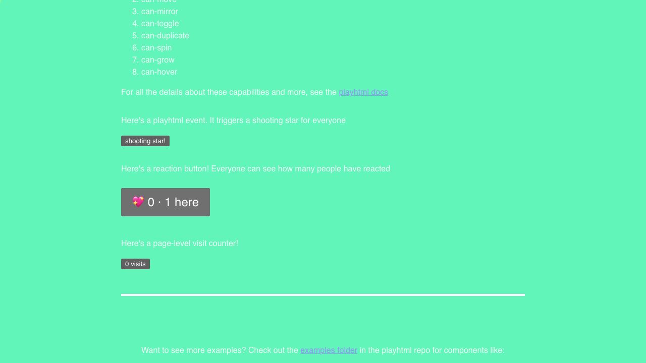 React starter live hover