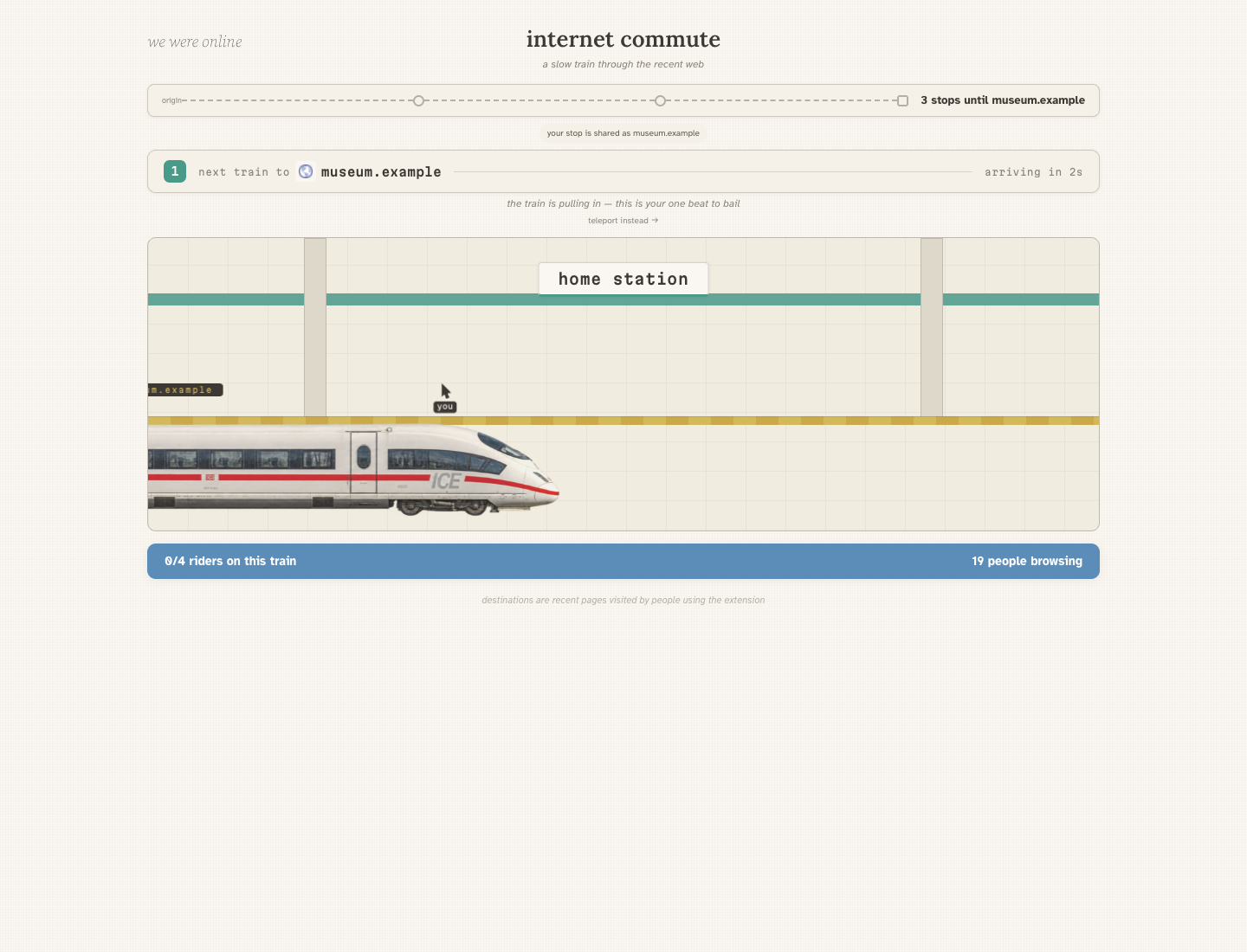 Train arriving